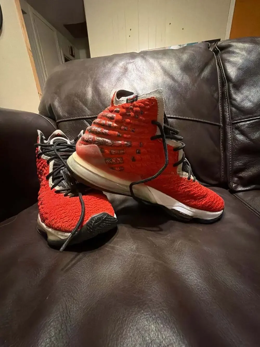 Nike LeBron 17 'Air Max Uptempo' University Red/Black Basketball Shoes
